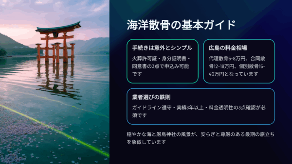 広島海洋散骨の手続き完全ガイド｜流れ・費用・業者選びまで専門家が解説