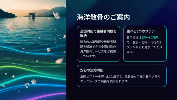 遠方のお墓の管理が困難｜全国対応の海洋散骨で距離問題を完全解決